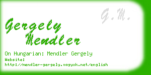 gergely mendler business card